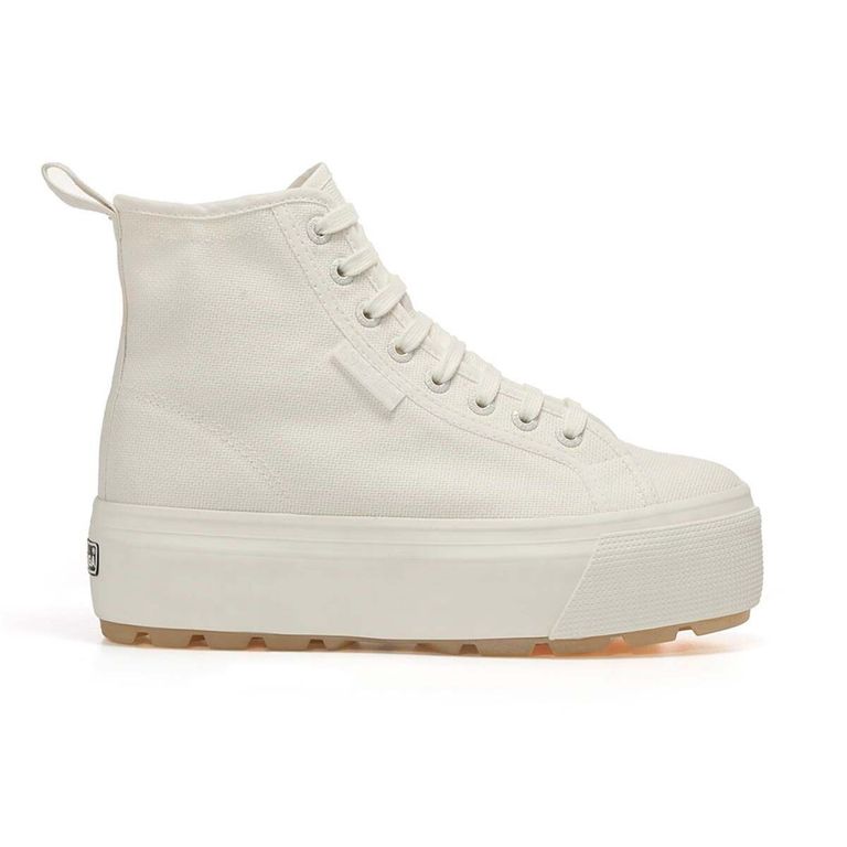 Zapatilla 2708 Hi Top Tank White Avorio Milk