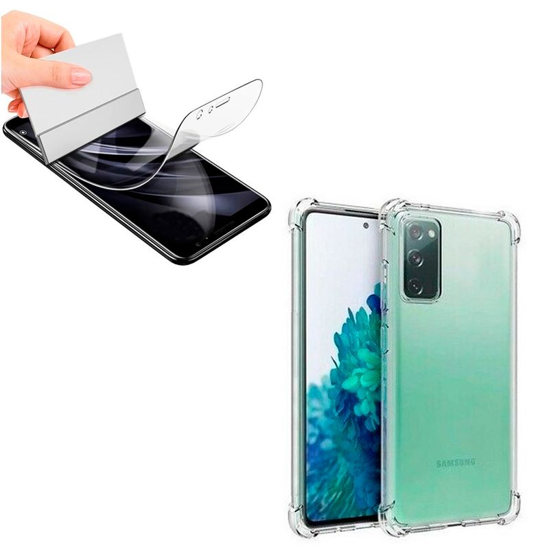 JOIGO - Carcasa Transparente Para Samsung S20 FE + Lamina Hidrogel.