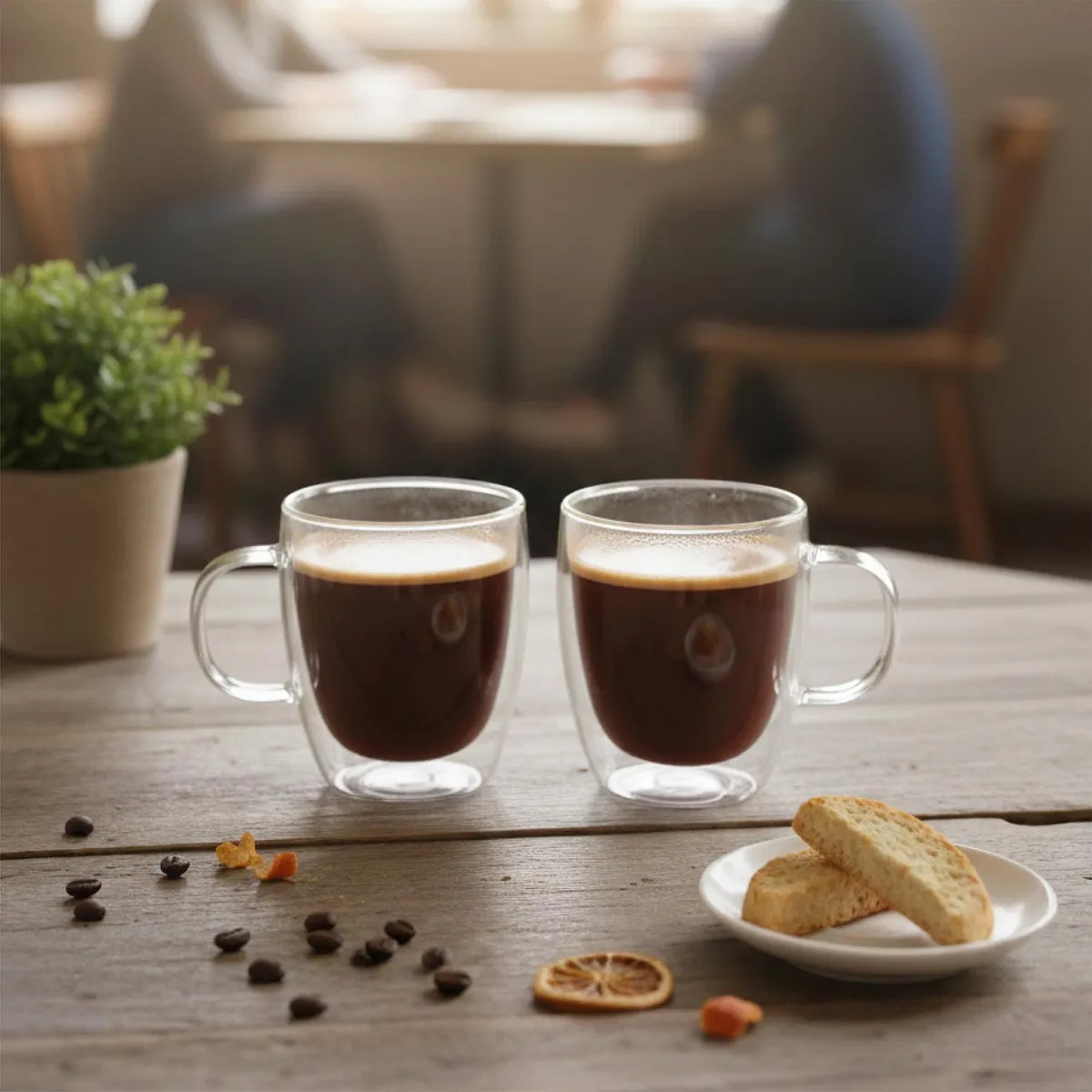 SIMPLIT - Taza de Vidrio Doble Pared 350 ml Simplit