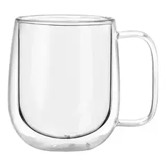 SIMPLIT - Taza Mug de Vidrio Doble Pared 300 ml