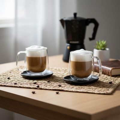 Imagen 2 del producto Taza Mug de Vidrio Doble Pared 300 ml