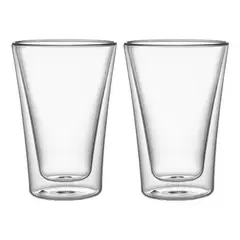 SIMPLIT - Set 2 Vasos Vidrio Doble Pared 400 ml