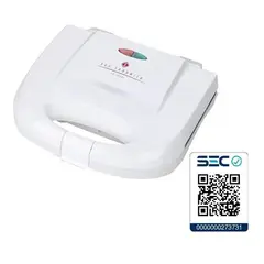 SINDELEN - Sandwichera Sw-840BL Blanca 2 Panes 800w