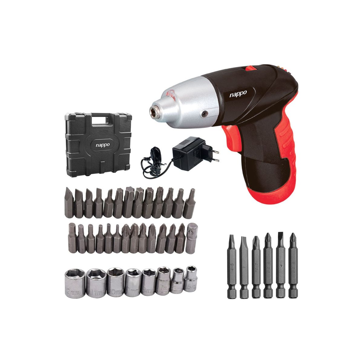 NAPPO - Destornillador Inalámbrico 4.8v Nappo 45 Accesorios Maletín NAPPO