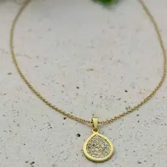 BE YOU - Collar bañado oro 18 kt con circones
