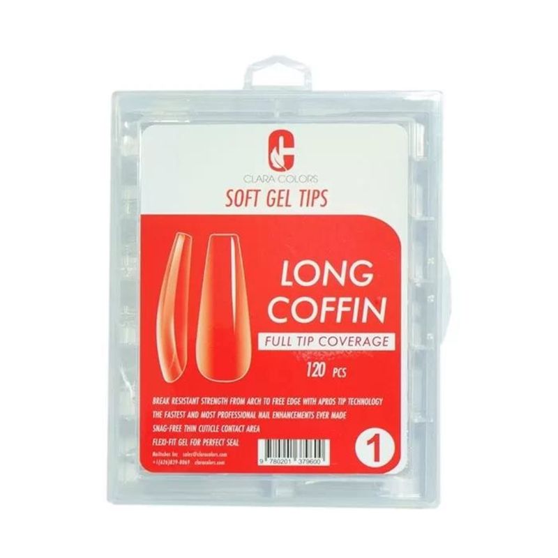 BLUUM - Tips Soft Gel X Long Coffin 120  Und