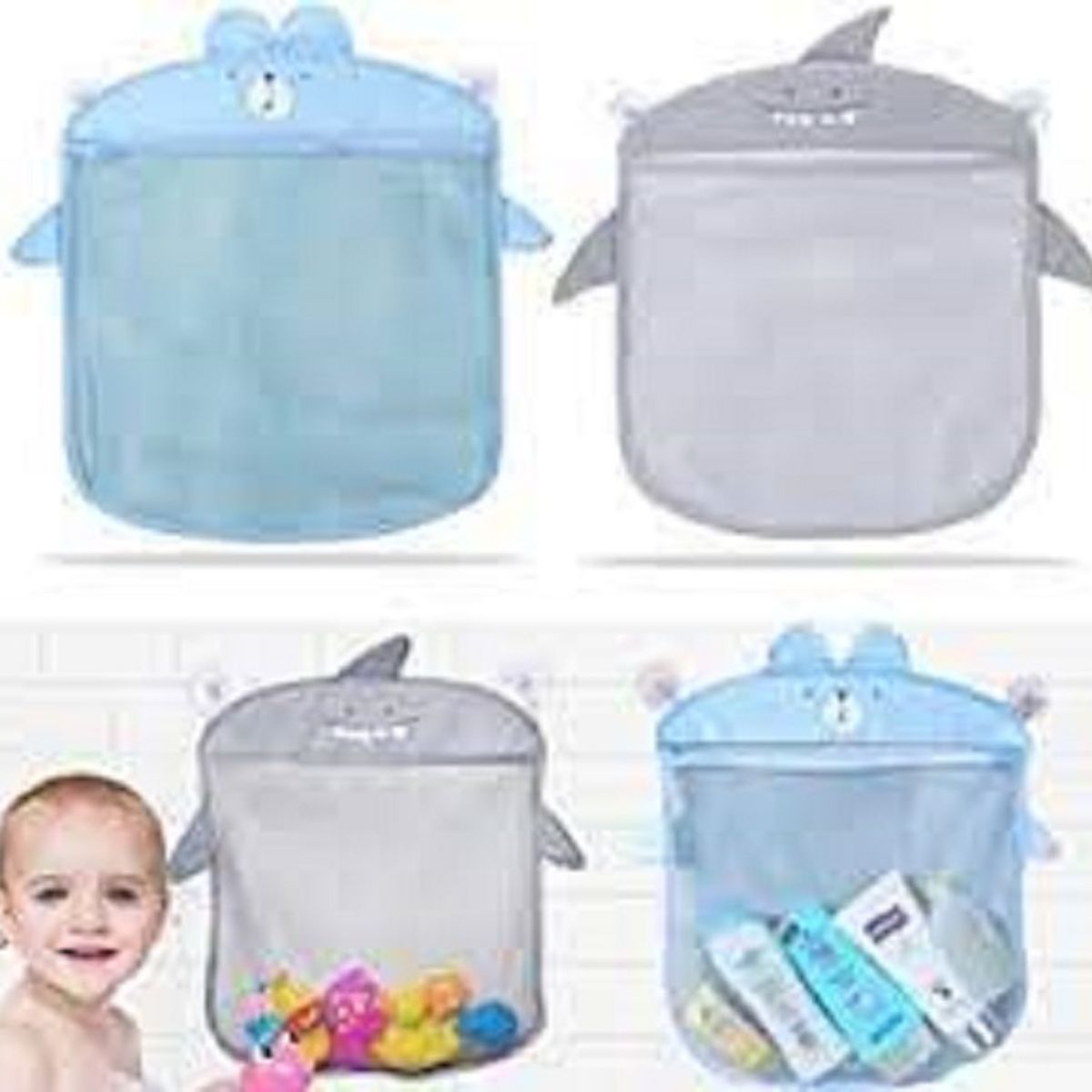 GENERICO - Bolsa Malla Organizadora Guardar Juguetes Baño Tina Bebé Rosado