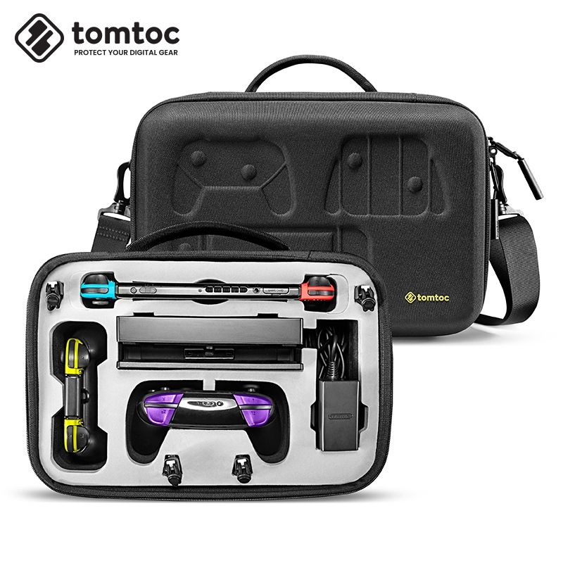TOMTOC - Tomtoc - Estuche de almacenamiento para Nintendo Switch- Negro