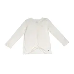 PILLIN - Polera Manga Larga Niña Crudo - Crema