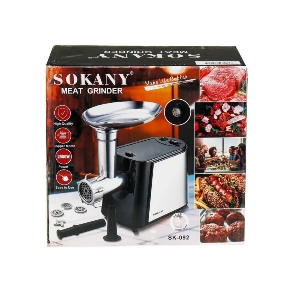 SOKANY - Maquina Moledora Picadora De Carne De Embutidos Salchicha