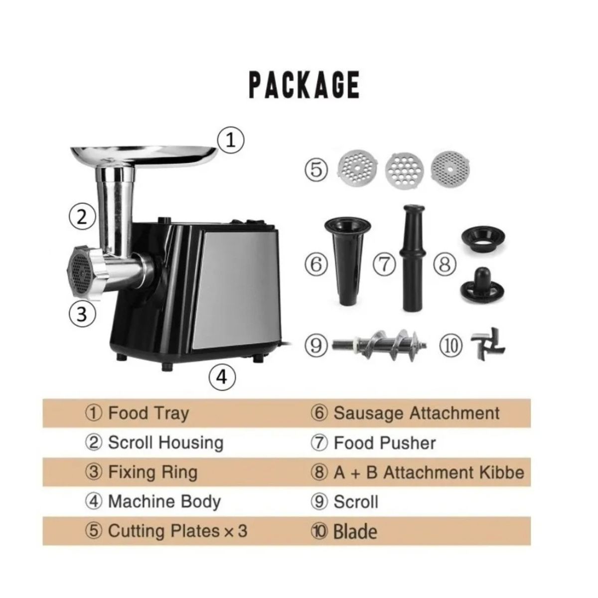 SOKANY - Maquina Moledora Picadora De Carne De Embutidos Salchicha