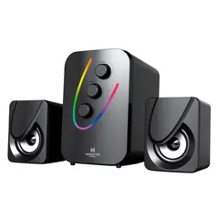 MONSTER GAMES - Parlante Subwoofer Quake 2.1 USB RGB
