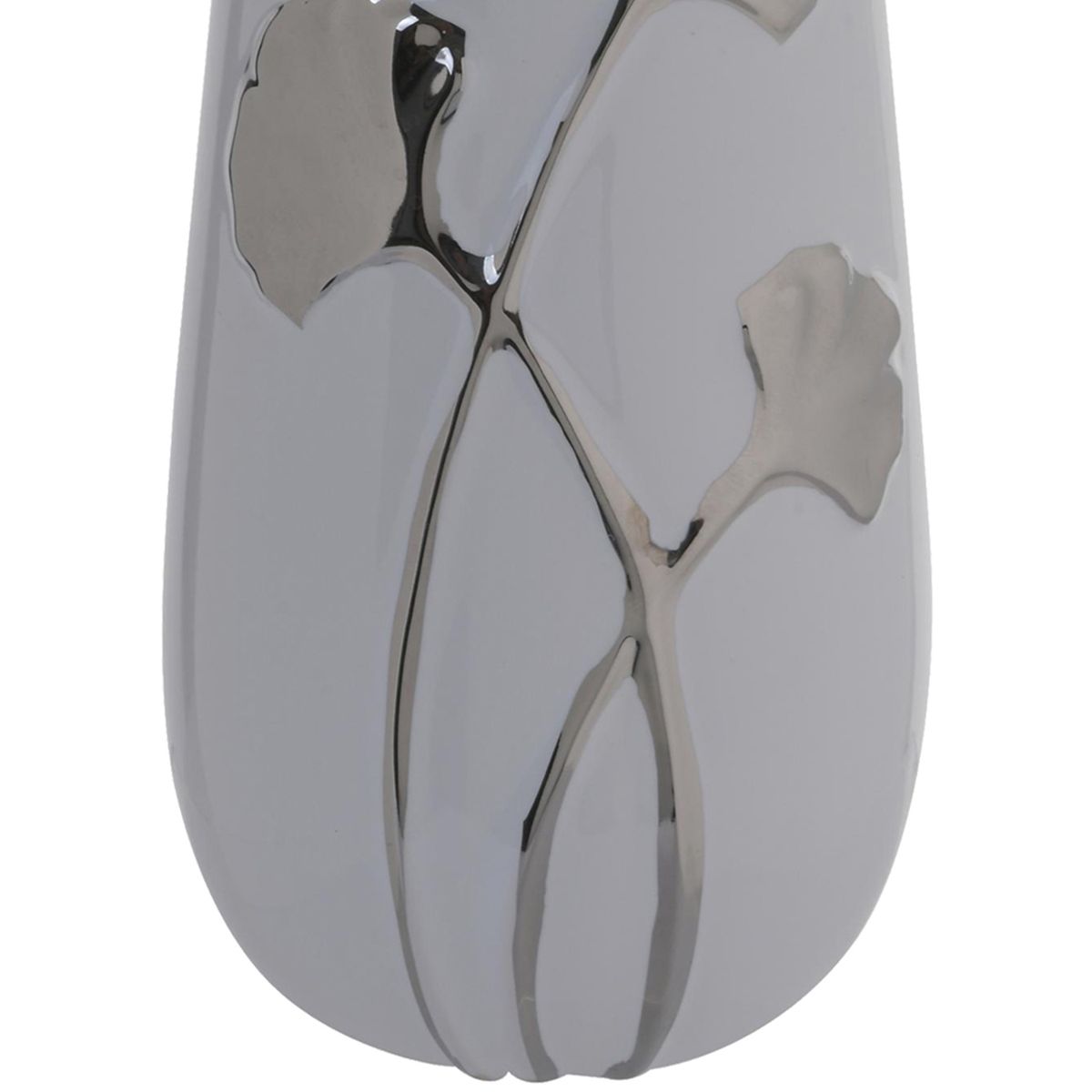 MALLORCA - Portavela Decorativo Gingko Silver Grande