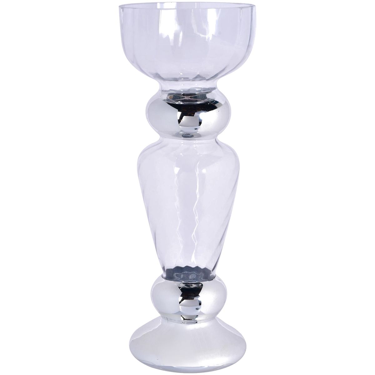 MALLORCA - Portavela Decorativo Clemont Silver Grande