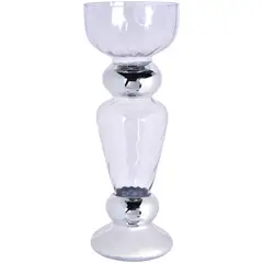MALLORCA - Portavela Decorativo Clemont Silver Grande