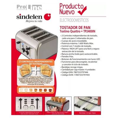 Imagen 2 del producto Tostador Eléctrico 4 Rebanadas Tp-2410.