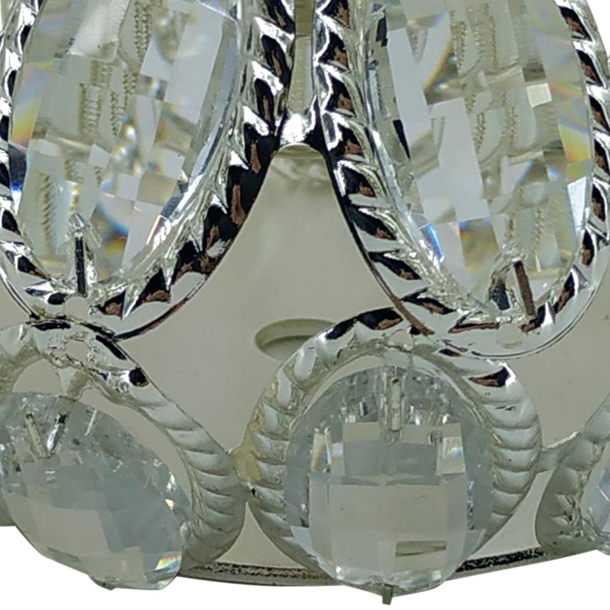 MALLORCA - Portavela Decorativa Verdún Ovalada Silver