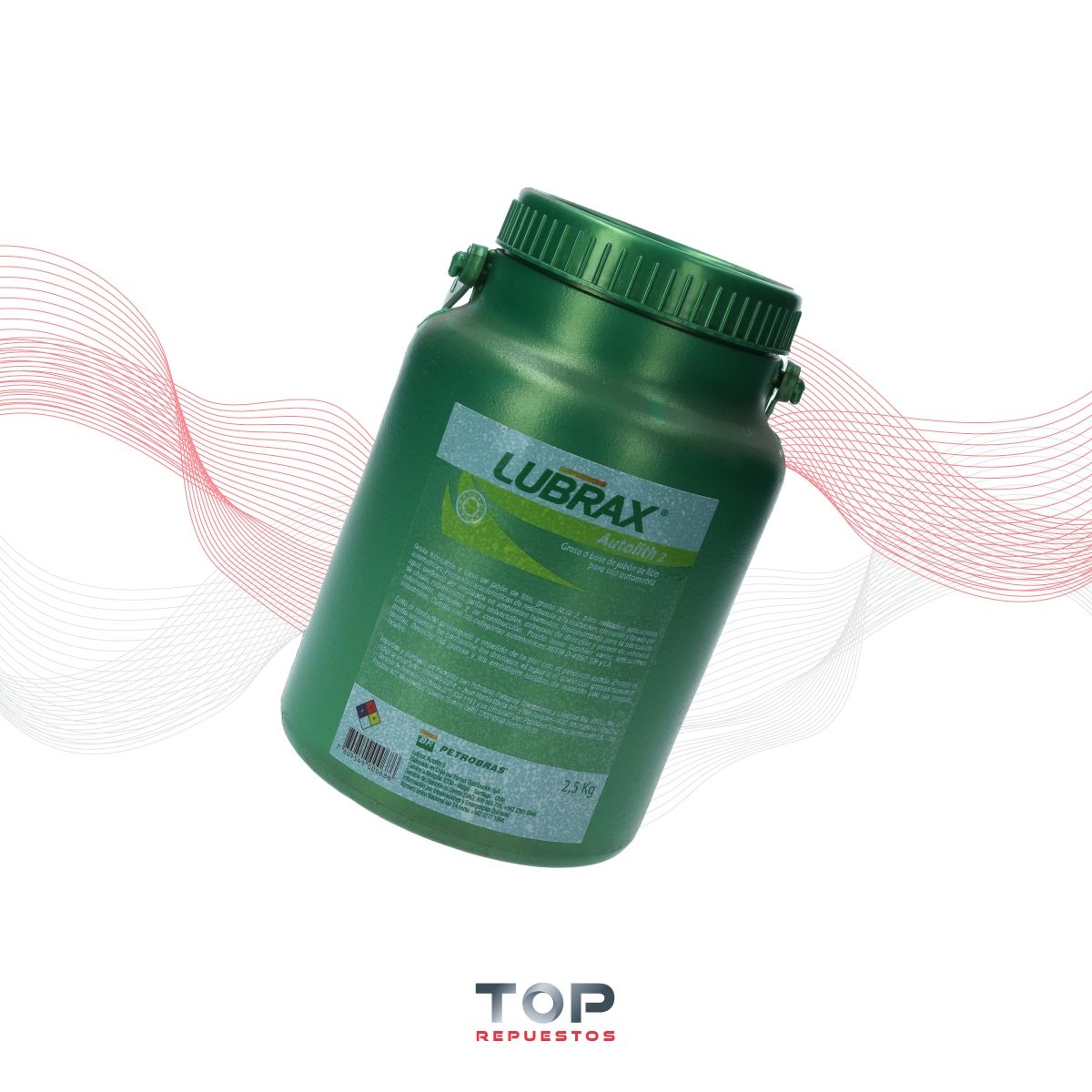 LUBRAX - Grasa Multiproposito Roja Litio Autolith-2 Lubrax 2.5 Kg