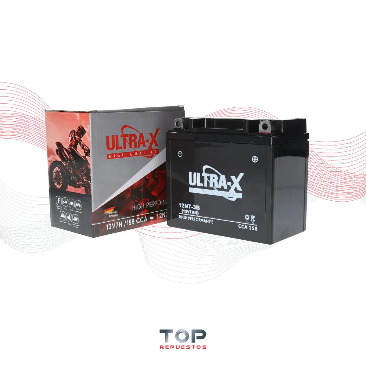 GENERICO - Bateria 12n7-3b Para Motos 12 V 7 Ah