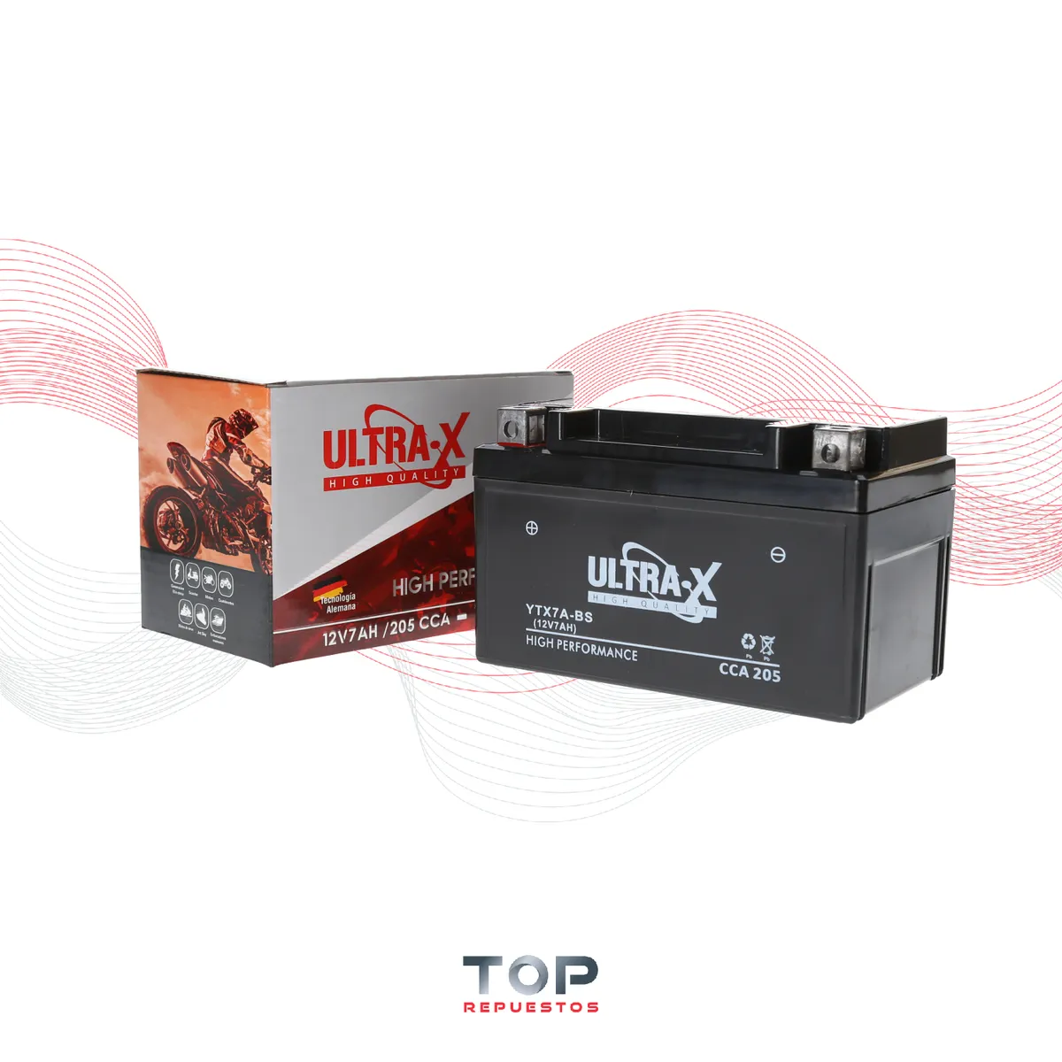 GENERICO - Bateria Ytx7a-bs Para Motos 12 V 7 Ah