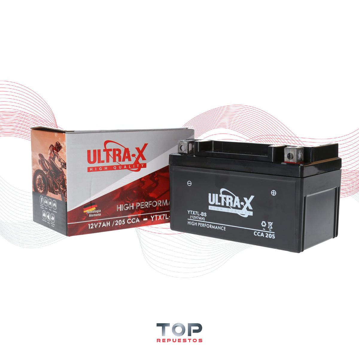 GENERICO - Bateria Ytx7l-bs Para Motos 12 V 7 Ah