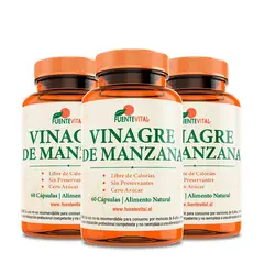 FUENTEVITAL - Vinagre De Manzana Fv 180 Capsulas 3 Frascos 3x60 Caps