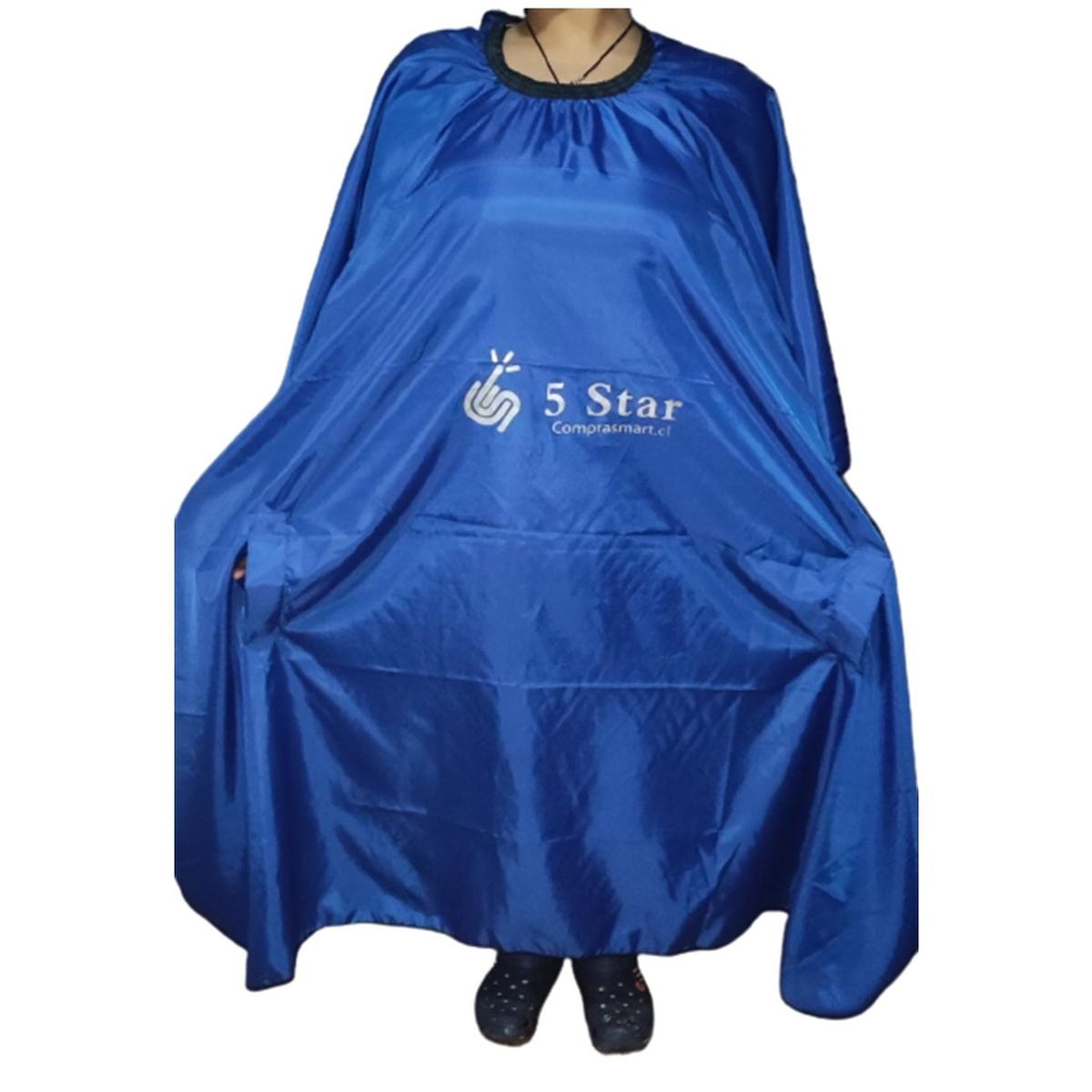 GENERICO - Capa Corte Tintura Peinador 5 STAR Peluquería Profesional AZUL