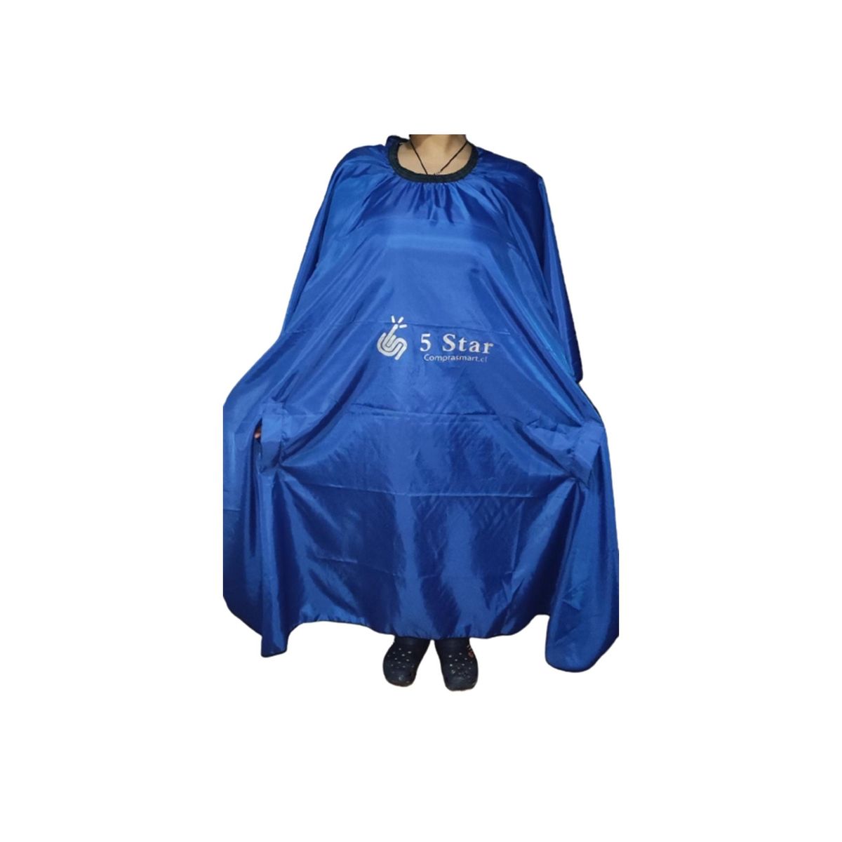 GENERICO - Capa Corte Tintura Peinador 5 STAR Peluquería Profesional AZUL