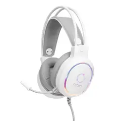 NIBIO - Audifonos Gamer Zigma HG600 RGB Blanco Multiplataforma
