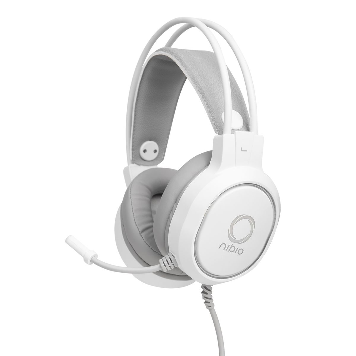 NIBIO - Audifonos Gamer Nibio Zigma HG600 RGB Blanco Multiplataforma