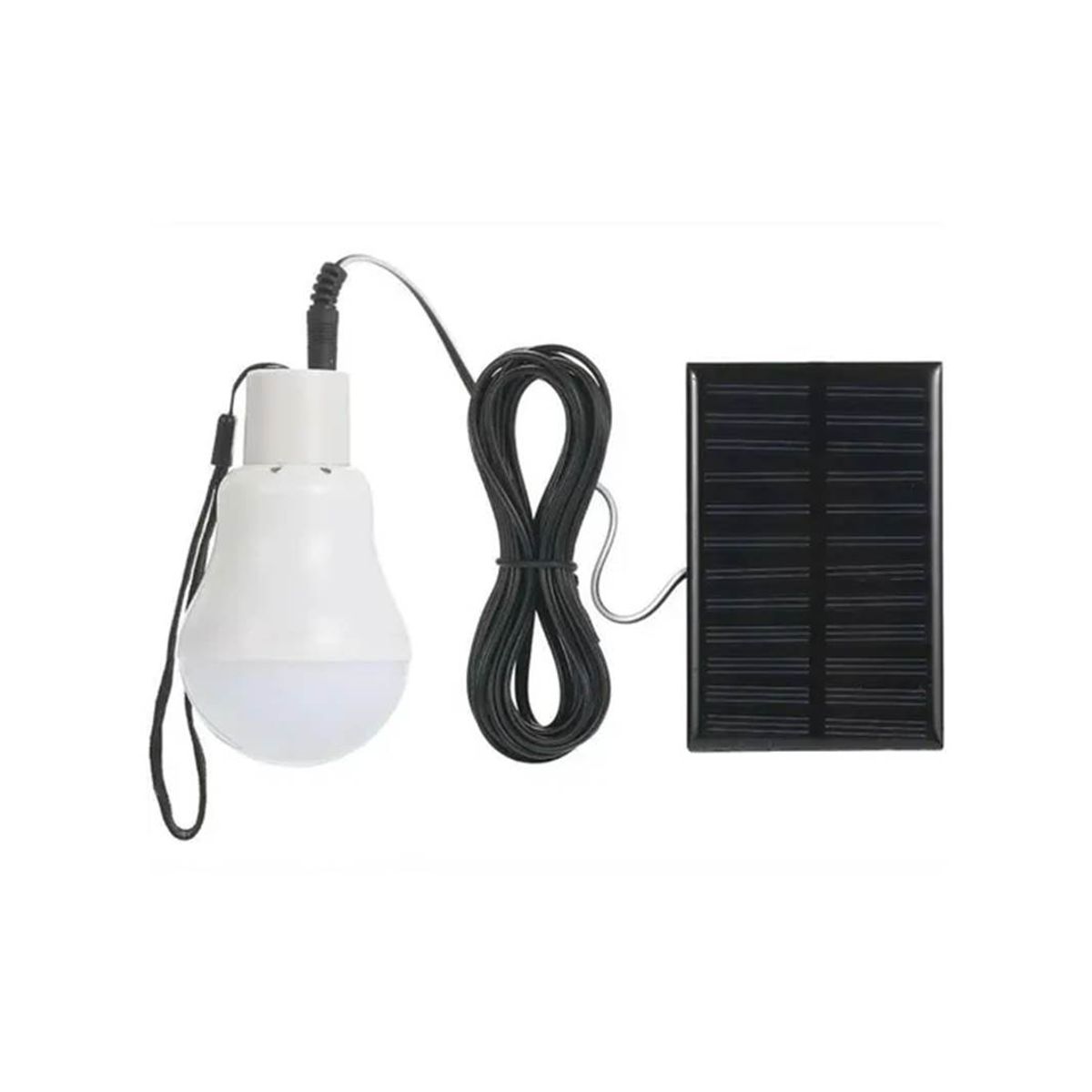 GENERICO - Lampara Ampolleta Led 800mah Panel Solar Camping Portátil