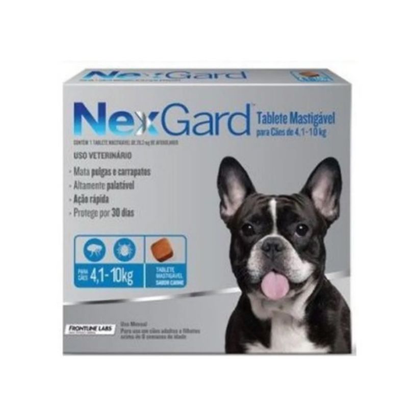 BOEHRINGER INGELHEIM - Nexgard  Antiparasitarios 4,1 a 10  kg 1 Comp Sabor Carne