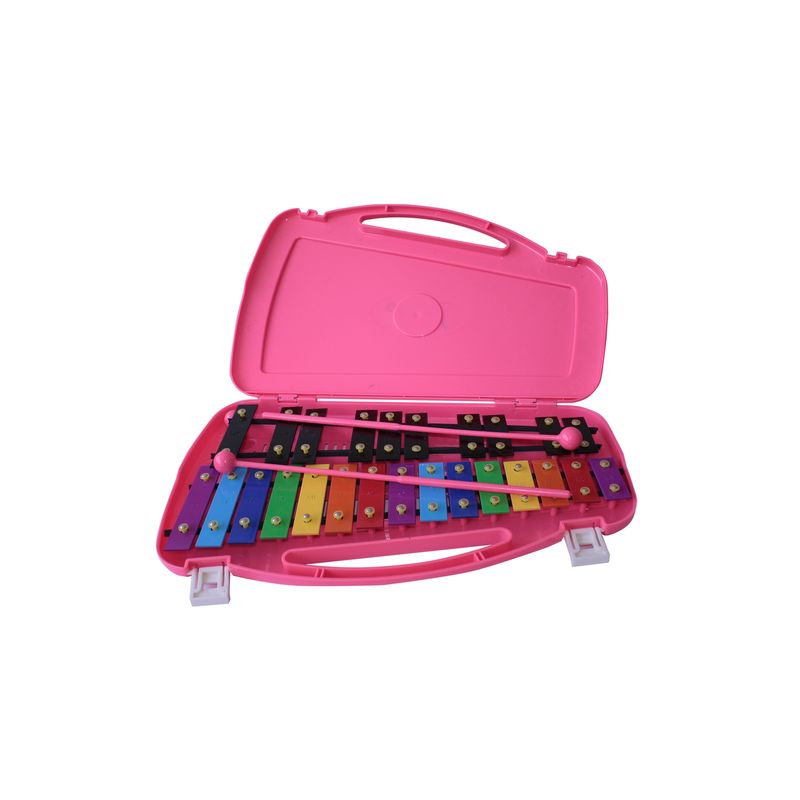 ALLEGRO - Metalófono Cromático De 25 Tonos Rosado  + Baqueta Adicional