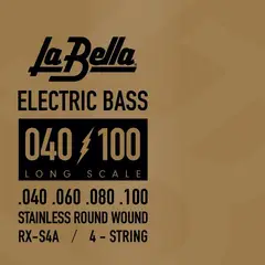 LA BELLA - Set de cuerdas para bajo Labella Rx-s4a 40-100