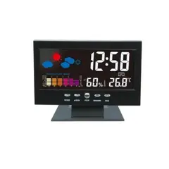 OFERTABKN - Reloj Despertador Lcd A Color Luz Temperatura Cj8082t