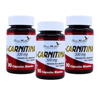 L Carnitina Pura Gm 3 Frascos 3x90 270 Capsulas Blandas