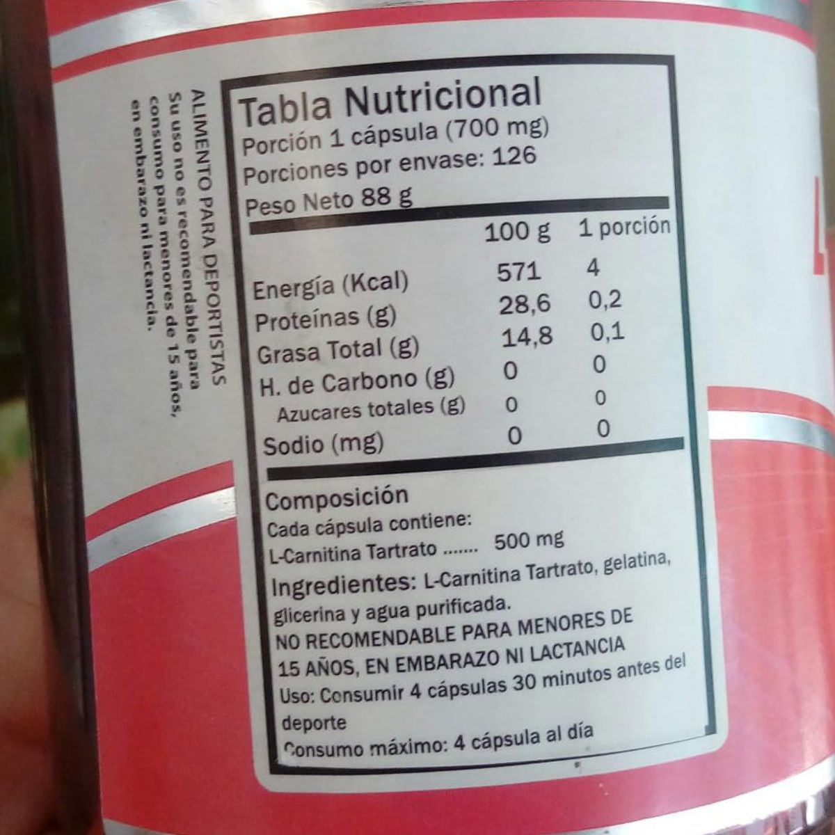 GREEN MEDICAL - L Carnitina Pura Gm 3 Frascos 3x90 270 Capsulas Blandas