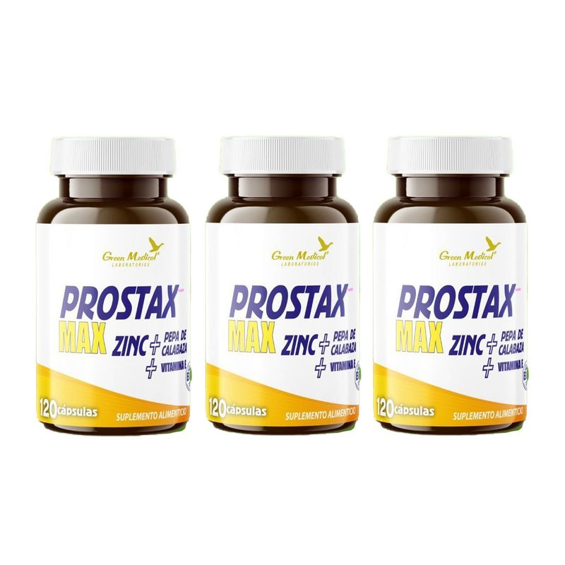 GREEN MEDICAL - PEPA de CALABAZA + ZINC + Vit E Gm 3 Fcos 3x120 Cap. Vejiga / Prostata