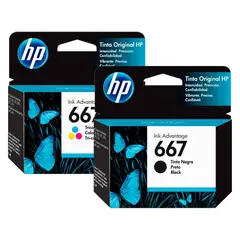 HP - Pack 667 Negro y Color