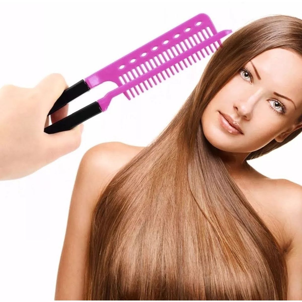 GENERICO - Peine Para Planchar Pelo Plegable Cabello Plancha