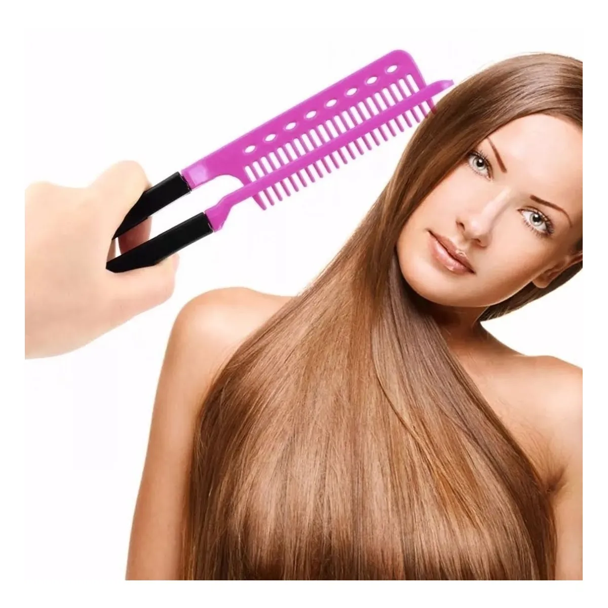 GENERICO - Peine Para Planchar Pelo Plegable Cabello Plancha