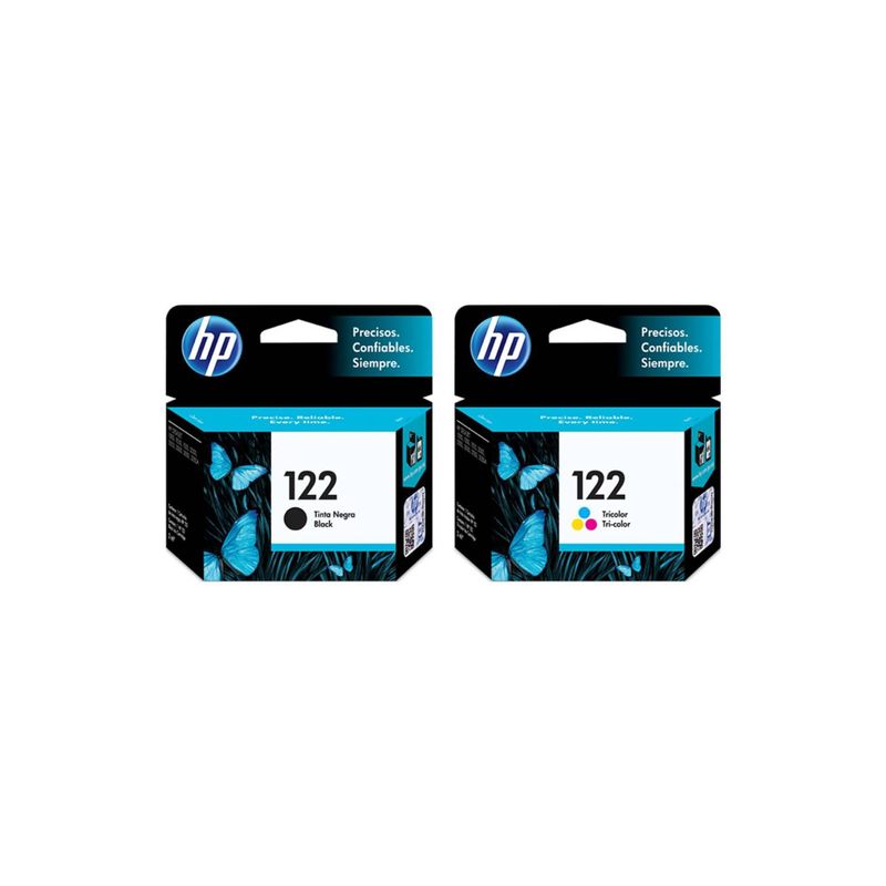 HP - Pack HP 122 Negro - Color