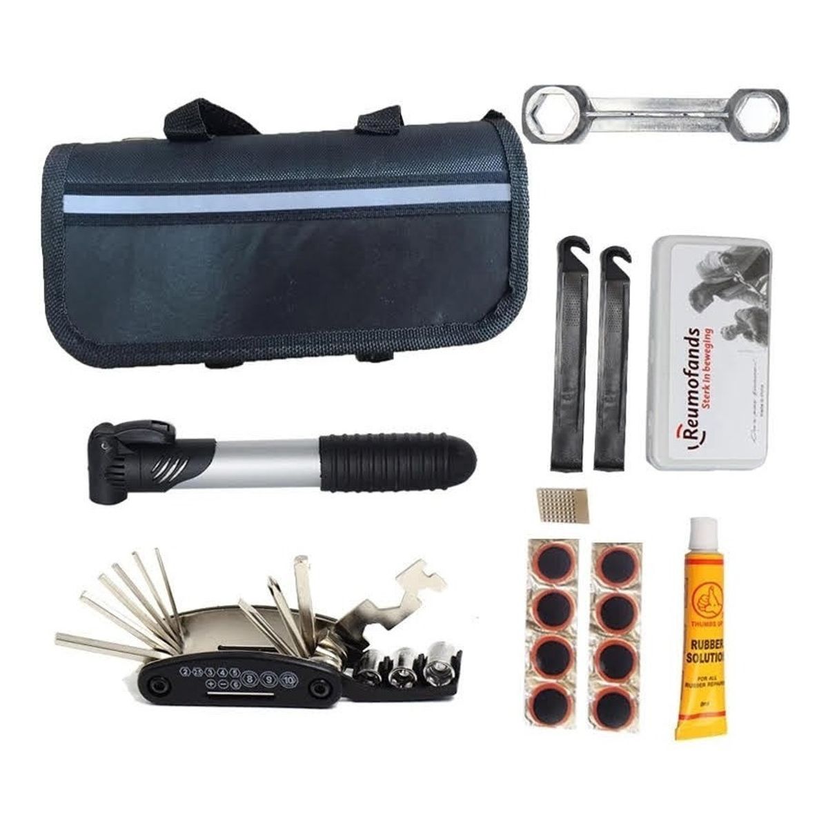 GENERICO - Kit De Herramientas 12 En 1 Reparacion De Bicicletas Maletin