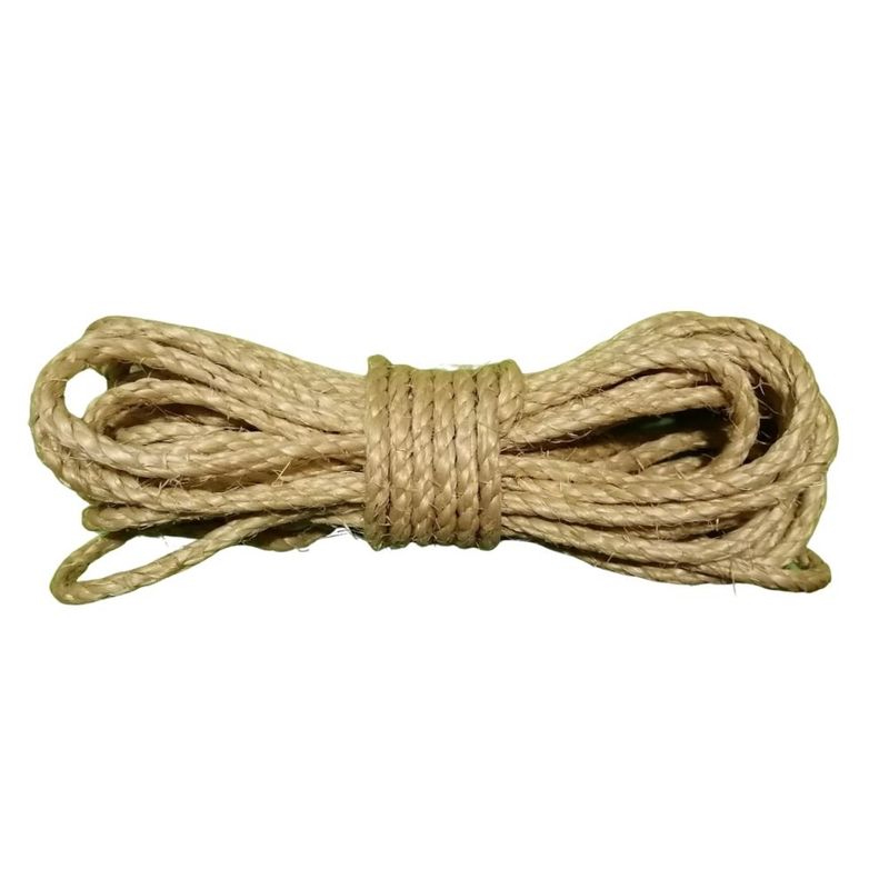 GENERICO - Cordel Cuerda Sisal 6 Mm X 15 Mt Resistente Calidad Superior