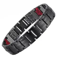 GENERICO - Pulsera terapia magnética titanio negro