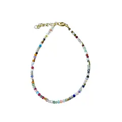 ANDREA COGGIOLA JOYAS - Pulsera Piedras Naturales Facetadas Mostacillas Enchapado Oro 18K