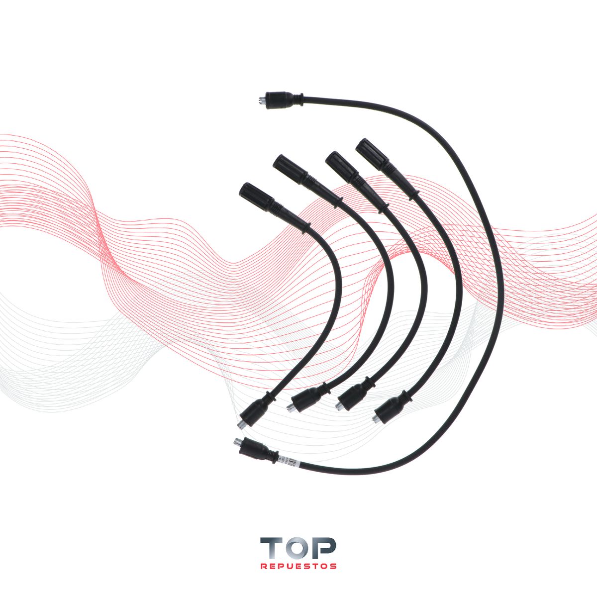 Cables De Bujia Fiat 147 1050 8 Val 127a000 78/85, marca GENERICO - Foto 2