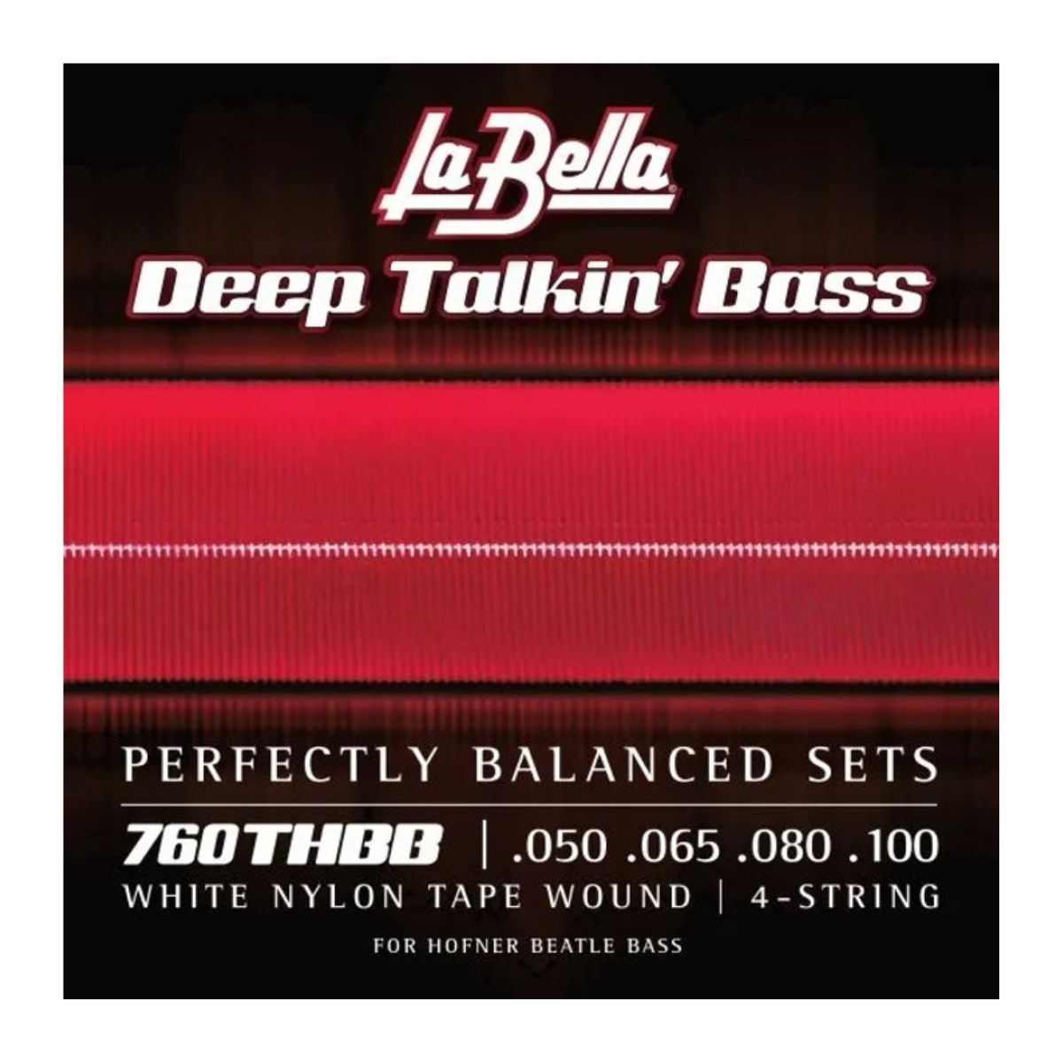 LA BELLA - Set Bajo Eléctrico Flat White Nylon 4 50-100 760Thbb