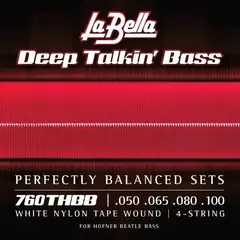 LA BELLA - Set Bajo Eléctrico Flat White Nylon 4 50-100 760Thbb