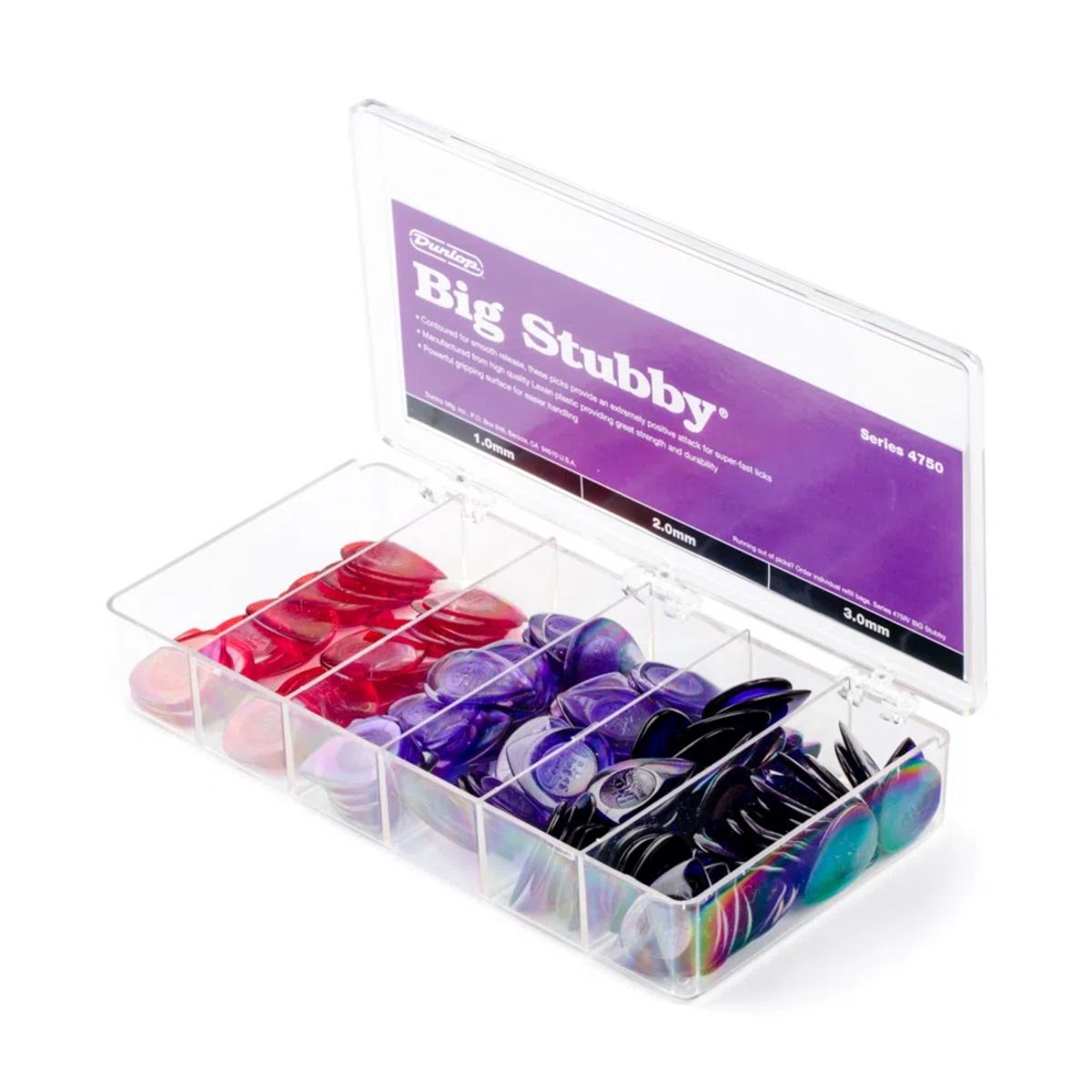 DUNLOP - Caja de Uñetas Dunlop Big Stubby 4750 Gabinete 144 Uñetas